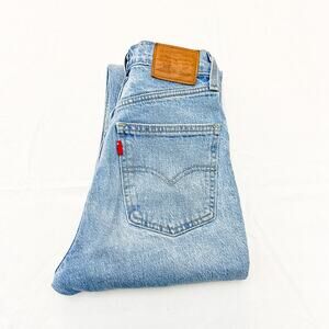 Levi's 70s High Slim Straight Zip Fly Light Wash Denim Jeans Size 25